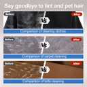 Pet Hair Removal Glove - Magic Brush Electrostatic Mitt for Dogs & Cats, Reusable Grooming Gloves - Dog Hair Remover Tool with 5-Finger Design for Couch, Carpet, Furniture, Laundry & Clothing(Blue)