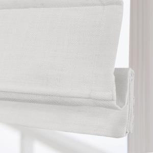 DEJAVU Linen Cordless White Beige Roman Shades for Windows & Doors - Blackout Light Filtering, Insulated Thermal Blinds