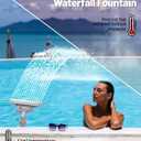 Pool Fountain Above In-Ground Pools - Auto Up&Down Swing Pool Sprayer Adjustable Height Waterfall Pool Sprinkler Fountain for Relaxation & Cooling 10-20 Degrees, Swimming Pool Spa Decoration (Singlegray)