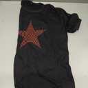 Star Graphic Baby Tees Crop Tops for Women Y2k Grunge Aesthetic Shirt Sexy Cropped Tshirt Short Sleeve for Teens (XX-Large, Black)