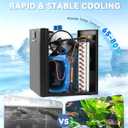 Poafamx 1/3 HP Aquarium Chiller, Quiet Titanium Fish Tank Water Chiller 40-80 Gal, Energy-Saving Aquarium Cooler for Saltwater Freshwater Axolotl Coral Reef Hydroponic