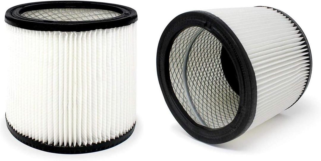 Fette Filter - 2 Filters Type U Cartridge Filter Replacement Compatible with Shop-Vac Wet/Dry Vacuums Replaces Part Numbers 90304 9030400 9030408 9030411 9030427 9030433 9030462