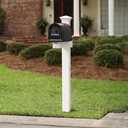 Postal Pro, The Hampton Mailbox, Durable Plastic, Easy to Install, Flag Included, Black