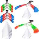 Kisangel 30Pcs Balance Bird Gravity Bird Toys, Kids Finger Educational Toys Balancing Eagle for Desktop Figurines (13x9cmx3pcs, Assorted Colorx3pcs)