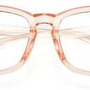 COASION Clear Glasses for Women Men Square Frame Fake Non-prescription Eyeglasses (A5* Clear Pink)