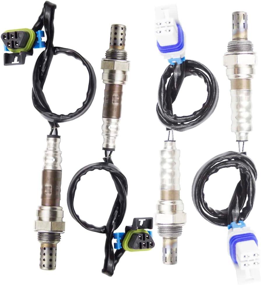 4PCS Oxygen O2 Sensor 1 & 2 for 2010-2015 Chevrolet Camaro 6.2L/7.0L Upstream + Downstream