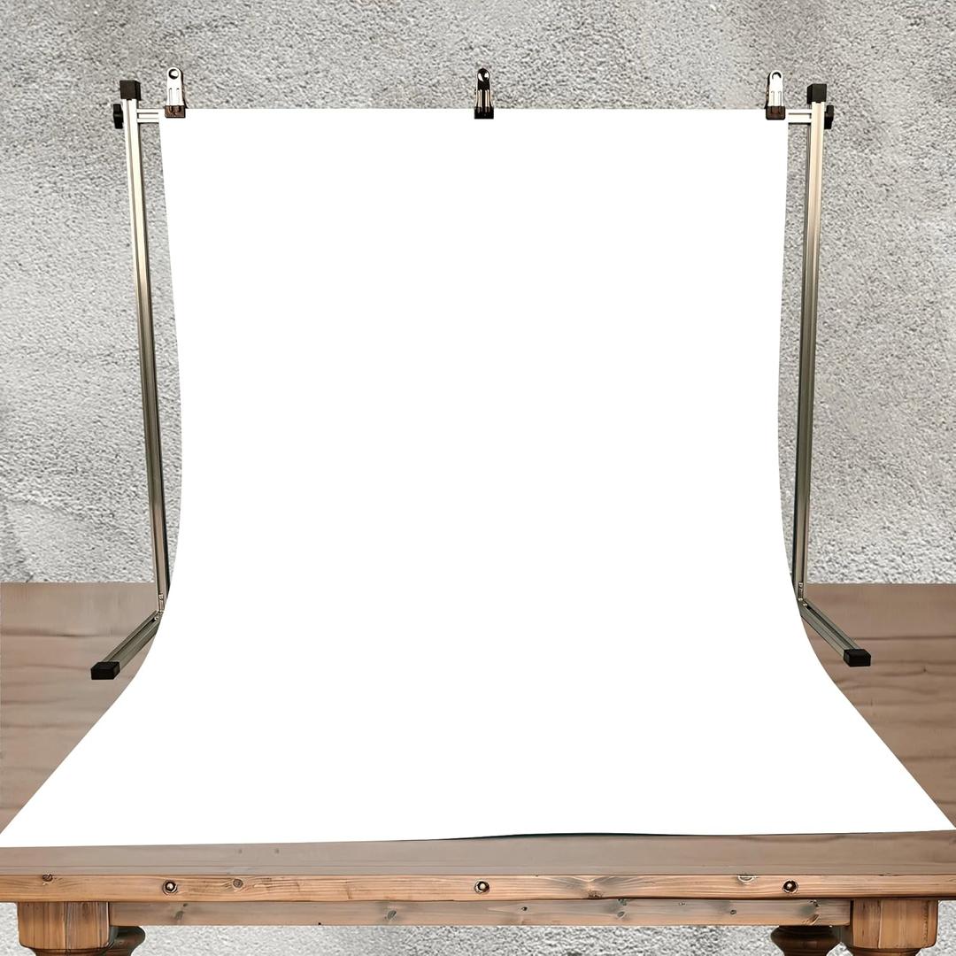 39x27in Product Photography Backdrops with Stand 7PCS 14Patterns Reusable Flat Lay Backdrops for Food Photography (Aluminum Alloy Stand White/Black/Yellow/Red)