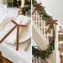 5 x Christmas Decoration, Velvet Christmas Wreath Bows for Christmas Tree Decoration, 30PCS, 5 x 7 Inch (Brown)