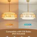 EDISHINE 24'' 5-Light Pendant Lights Kitchen Island, Boho Chandelier