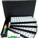 Mose Cafolo Chinese Vietnamese American Mahjong Game Set 164 X-Large 1.5" Melamine Tile for Chinese,Vietnam & American Mahjongg Tiles Set with Carrying Travel Case