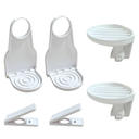 2 Sets Laundry Detergent Dispenser Cup Holder, Laundry Detergent Cup Holder with Drain, Holder Compatible with Tide, Arm Hammer, Xtra, All, Purex, Persil