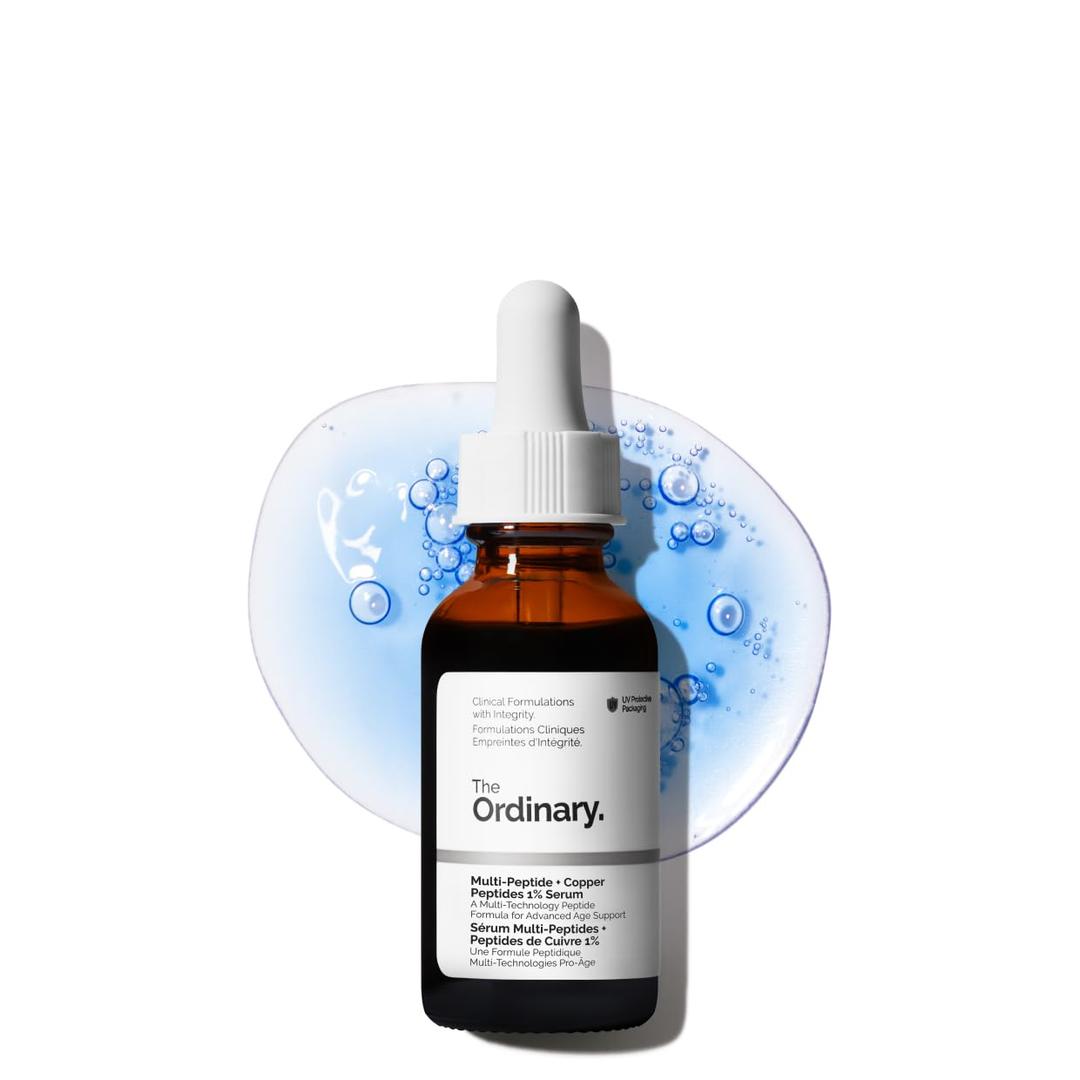 The Ordinary Multi-Peptide + Copper Peptides 1%, GHK-Cu Anti-Aging Serum for Fine Lines and Skin Elasticity (1 Fl Oz (Pack of 1))