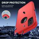 SunStory Compatible with iPhone Xs/X Case with HD Screen Protector, 3-Layer Heavy Duty Full-Body Cover,3 in 1 Hybrid Protective Case for iPhone Xs/X 5.8",Red