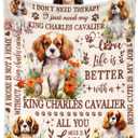 King Charles Cavalier Blanket for Dog Owners,50 * 60in King Charles Cavalier Throw Blanket for Women Girls
