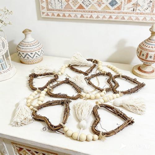 GreenD Valentines Day Decor, Rustic Valentine Decorations for Farmhouse Mantel, Neutral Vintage Valentines Decor, Western Valentine Mantel Decorations for Wedding, Anniversary, Fireplace Display