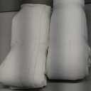 Pinch Pleated Linen Curtains 96 Inches Long for Living Room Bedroom Light Filtering Boho Window Drape 96 inch 2 Panels with Hooks Rings 8ft Cream Beige White Sliding Glass Door Semi Sheer Curtain