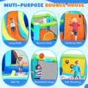 FBSPORT Inflatable Bounce House, Water Slide Park Slide Bouncer with Ball Shooting, Climbing Wall, Jumping and Splash Pool, Kids Bouncy Castle with 450W Air Blower for Outdoor Backyard, 11.8ft * 11.2ft * 7.2ft