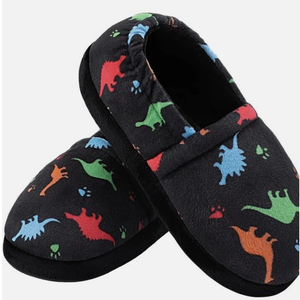 Kids Big Boys Warm Slippers with Soft Memory Foam Indoor Anti-Slip Cute Dinosaur Slippers Size 11/12