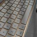 Wireless Keyboard and Mouse, Vssoplor Rechargeable Quiet Full-Size Keyboard and Mouse Combo Set Ultra Slim Design for Laptop, PC, Notebook, Desktop-White and Gold