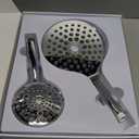 MakeFit Dual Handheld Shower Head Combo, 2-in-1 Rain Shower Heads System 8 Inch Rainfall Shower Head and 10 Modes High Pressure Hand Held Showerhead with Built-in Power Wash (Chrome)