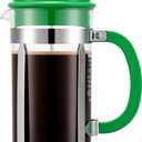 Bodum 34oz Caffettiera French Press Coffee Maker with Reusable Stainless Steel Filter, BPA-Free Plastic Carafe, Apple Green