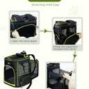 BAGLHER Expandable Cat Carrier Backpacks, Retractable Pet Carrier Backpack for Small Dogs & Cats with Breathable Mesh, Travel Bag Up to 18 Lbs for Hiking Camping Outdoor - Green