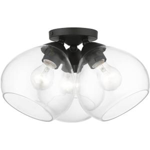 Livex Lighting, 46502-04, Catania, Semi-Flush, Black