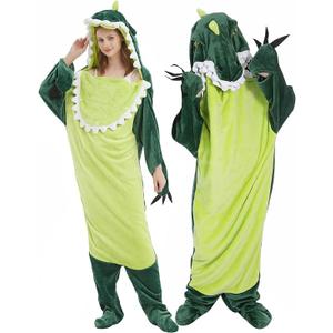 Shark Blanket Hoodie Women Dinosaur Wearable Blanket Gifts for Adults Onesie, 130