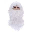 White Wig and Mustache for Mens Long Curly White Wig and Beard Set for Cosplay Halloween Mustache Costume Wig