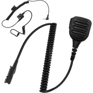Waterproof Radio Speaker Mic Walkie Talkie Shoulder Handheld Microphone with PTT for XPR3000 XPR3000e XPR3300 XPR3300e XPR3500 XPR3500e Black (XPR-01)