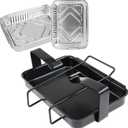 Uniflasy 7515 Grill Catch Pan Holder/Drip Pan/Grease Collection Pan Replacement Parts for Weber Genesis 1000-5500, Genesis Silver/Gold/Platinum, Genesis II Series, Platinum I/II, and Summit Grills