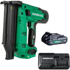 Metabo HPT 18V MultiVolt Compact Cordless Brad Nailer Kit, 18 Gauge Nailer with Power Tool 2.0Ah Lithium Ion Battery, Drives 5/8" to 2" Brad Nails, 700 per Charge, NT1850DG