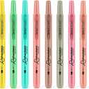 WRITECH Retractable Highlighters Assorted Colors: Chisel Tip Click Aesthetic Highlighter Marker Pens Pack Multi Colored Ink No Bleed Smear for Highlighting Journaling (12ct Mild+Vintage)