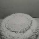 Dogs Bed for Small Dogs, Anti-Anxiety Washable Round Bed (Light Grey, 24.0" L x 24.0" W x 8.0" Th)