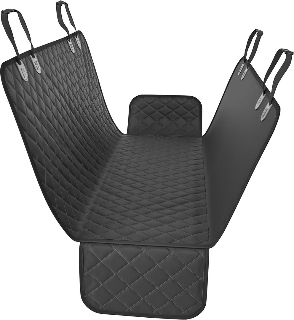 Active Pets Black XL Dog Car Hammock Back Seat Cover, Waterproof Backseat Cover Protector for Truck Bench Rear of Sedans or SUVs, Essential Pet Supplies Vacuum or Wipe Clean, Machine Washable