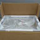 LED Bathroom Mirror, 30x55 Inch White Framed Gradient Front and Backlit Vanity Mirror, Anti-Fog, Dimmable, Wall Mounted Horizontal/Vertical Lighted Mirror