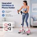 Waist Twisting Machine with Handlebar & Phone Holder, Waist Twister with Resistance Bands, 330 lbs Capacity Ab Twister Board for Women, AB Twister Home Gym Exercise Equipment for Slim Waist, Core Ab Exercise