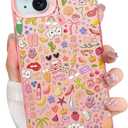 Jefonha Compatible with iPhone 15 Pro Case Cute Aesthetic for Women Girls, Classic Retro Western Beaches Vintage Collage Phone Case, Shockproof Protective Cover