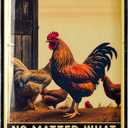 3 x Vintage Tin Sign - Gates Closed Chickens, Decor for Coop & Outdoor, Chicken Lover Gifts, Metal Signs 12x8