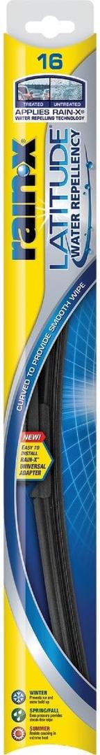 Rain-X 5079274-2 Latitude 2-In-1 Water Repellent Wiper Blades, 16 Inch (Pack Of 1), Automotive Replacement Windshield Wiper Blades With Patented Rain-X Water Repellency Formula