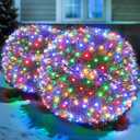 Led Multicolor Christmas Net Lights Outdoor Christmas Bushes Lights 120Led 6ftx5ft, Connectable Outdoor Indoor Mesh Net Lighting for Xmas Holiday, Garden, Lawn, Shrubs, Trees, Bushes Decorations