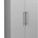 Prepac HangUps 30" Large Garage Cabinet, Bathroom Cabinet Wall Mount, Ideal for Garage, Kitchen and Laundry Organization 30" W x 72" H x 16" D, Light Gray