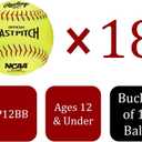Rawlings | Bucket of 18 Practice Softballs | Ages 12U | 12" | Synthetic Cover, One Size