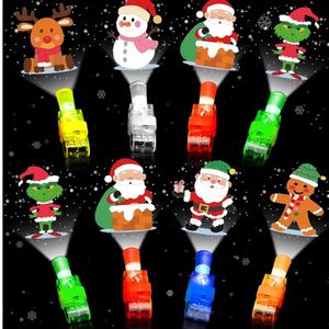 Christmas Party Favors for Kids 36 PCS Finger Lights Christmas Goodie Bag stuffers, Glow in the Dark Xmas Toys Bulk Xmas Gifts for Stocking Stuffers Holiday Favors Classroom Favors Prizes