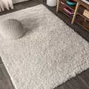 JONATHAN Y Mercer Shag Plush Cream Indoor Area Rug, 3x5, Contemporary, Modern, Easy-Cleaning for Living Room, Bedroom, Kitchen, Pet Friendly, Non-Shedding (MCR106D-3)
