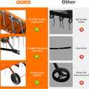 48inch Tow Behind Dethatcher with 24 Spring Steel Tines, Lawn Tractor Rakes with Lift Handle, Tow Behind Rake to Remove Thatch, Riding Lawn Mower Attachments for Outdoor Yard Tools Lawn Care