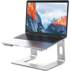 BESIGN LS03 Aluminum Laptop Stand, Ergonomic Detachable Computer Stand, Notebook Riser, Laptop Mount Compatible with Air, Pro, Dell, HP, Lenovo More 10-15.6" Laptops, Silver