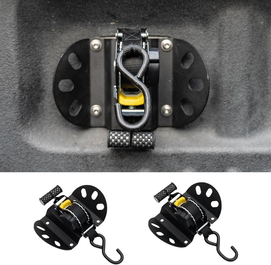 2PCS Retractable Ratchet Straps Compatible with 2015-2025 Ford F150 Retractable Tie Down Straps System Replacement Accessories