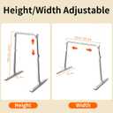 Foldable Adjustable Closet Rod,20.86-35.43in Width Aluminum Clothes Hanging Rod,Portable Drying Rack for Closet Storage RV Laundry Small Space,Tool-free installation,Heavy Duty Tension Rod