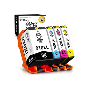 Smart Ink Cartridge Replacement for HP 910 XL 910XL (Black XL & C/M/Y XL 4 Combo Pack) to use with Officejet Pro 8025 8020 8028 8035 8023 Officejet 8022 8010 8015